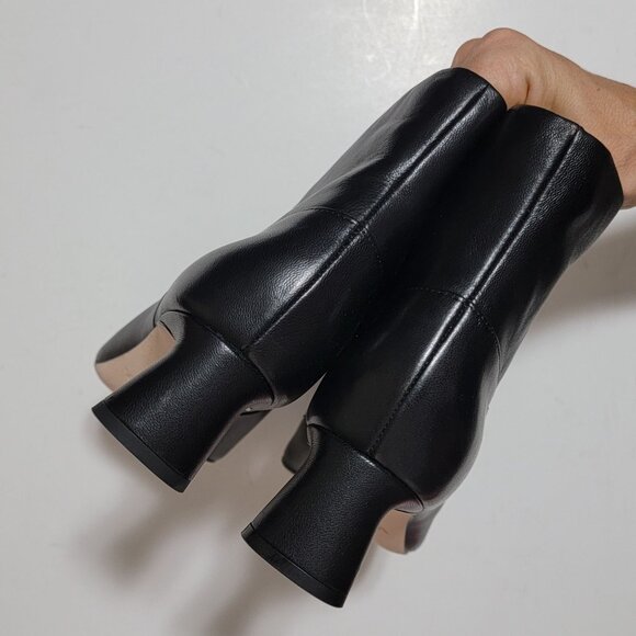 NEW Vince Hilda Ankle Boots Womens 7 Black Minimalist Chic Designer Simple - Picture 4 of 10